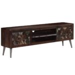 Rustic Reclaimed Wood Media Console Sideboard Vintage Industrial TV Stand Cabinet