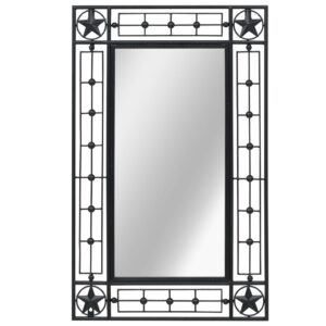 Elegant Rectangular Wall Mirror Vintage  Decorative Black Frame Bedroom