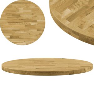 Table Top Solid Oak Wood Round 44 mm 600 mm