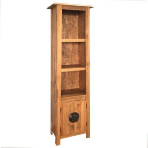 Vintage Solid Pine Wood Freestanding Bathroom Cabinet Rustic Storage Organizer