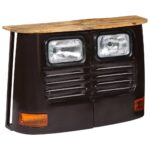 Truck Sideboard Solid Mango Wood Dark Grey