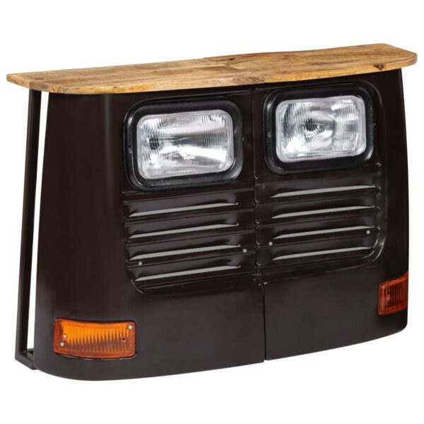 Truck Sideboard Solid Mango Wood Dark Grey