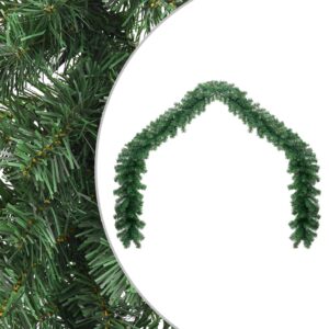 Lush Green PVC Christmas Garland Festive Indoor Outdoor Holiday Decor 5m Wreath