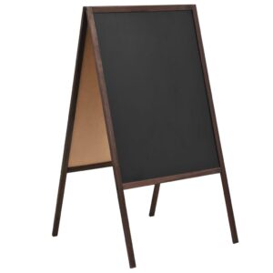 Vintage  Cedar Wood A-Frame Chalkboard Free Standing Double-Sided Easel