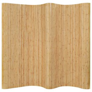 Bamboo Room Divider Privacy Screen Flexible Partition Natural Light Decorative