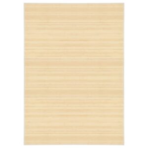 Bamboo Area Rug Natural Finish Non-Slip Backing Indoor Floor Mat Carpet