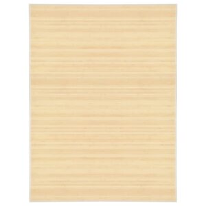 Bamboo Area Rug Natural Finish Non-Slip Backing Indoor Floor Mat Carpet