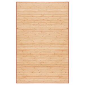 Bamboo Floor Rug Brown Large Non-Slip Backing Easy Clean Home Decor Mat