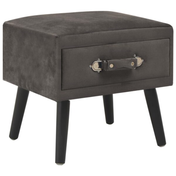 Bedside Cabinet Grey 40x35x40 cm Velvet