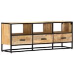 TV Cabinet 120x30x45 cm Solid Mango Wood