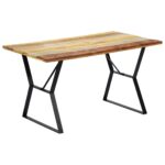 Dining Table 140x80x76 cm Solid Reclaimed Wood