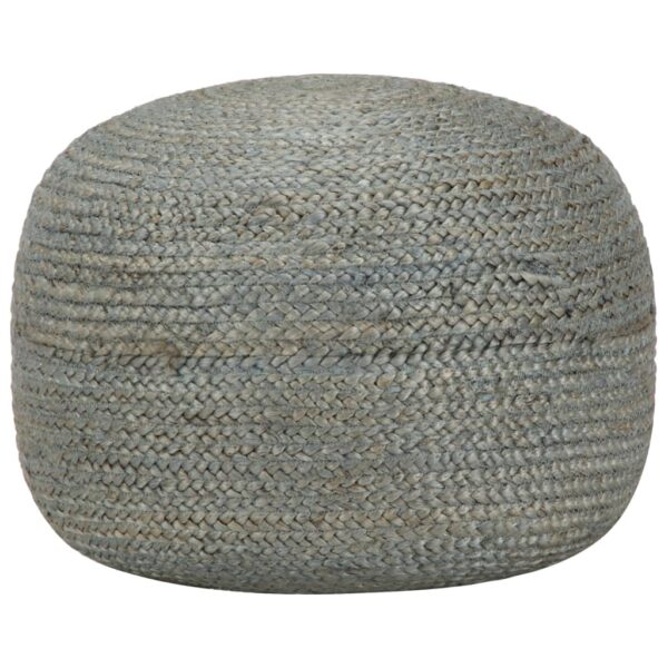 Chic Olive Green Handmade Pouffe Footstool Braided Jute Contemporary Home Decor