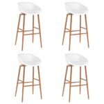 Bar Chairs 4 pcs White