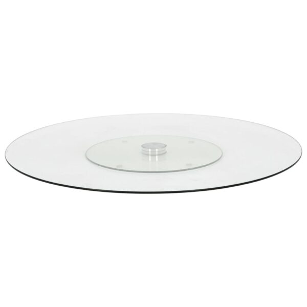 Tempered Glass Rotating Serving Plate Transparent Lazy Susan for Dining Table