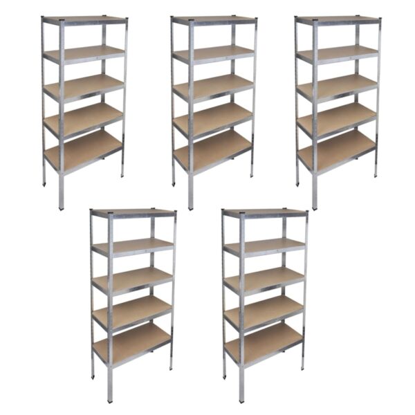 Heavy Duty Steel MDF Garage Shelving Unit Adjustable 5 Tier Storage Organizer Rack