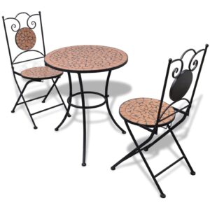 Romantic Mosaic Bistro Set Garden Patio Furniture Ceramic Tile Terracotta Outdoor