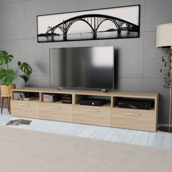 TV Cabinets 2 pcs Engineered Wood 95x35x36 cm Oak