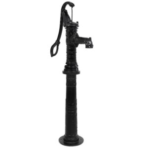 Vintage  Manual Garden Water Pump with Stand Durable Cast Iron Outdoor