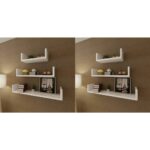 Modern White Floating Wall Shelves Set Invisible Mount Display Storage Decor