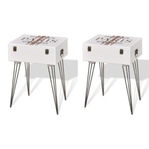 Bedside Cabinets 2 pcs 40x30x57 cm White