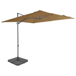 Deluxe Outdoor Patio Umbrella Taupe UV Resistant with Tilt Rotate Base