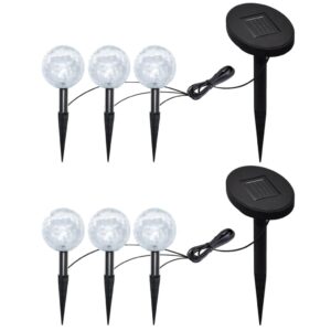 Solar Garden Lights LED Pathway Landscape Lighting Outdoor Yard Decor Set of 6