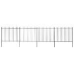 Elegant Spear Top Garden Fence Panels Decorative Steel Outdoor Barrier Black