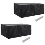 Waterproof UV Resistant Garden Rattan Furniture Cover Set Weather Protection