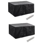 Waterproof UV Resistant Garden Rattan Furniture Cover Set Tearproof with Eyelets