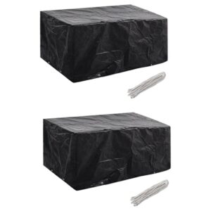 Waterproof UV Resistant Garden Rattan Furniture Cover Set Tearproof with Eyelets