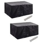 Waterproof UV Resistant Garden Rattan Furniture Cover Set Tearproof with Eyelets