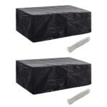 Waterproof UV Resistant Garden Furniture Covers Set of Two with Tie Ropes