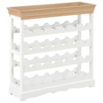 Wine Cabinet White 70x22.5x70.5 cm MDF