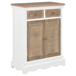 Chic French  Solid Wood Sideboard Storage Cabinet with Drawers White