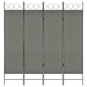 4-Panel Room Divider Anthracite 160x180 cm