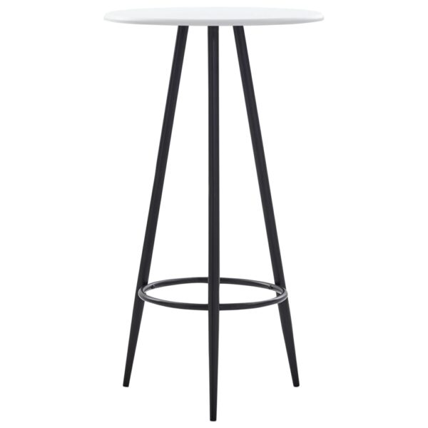 Chic White MDF Bar Table Contemporary Bistro Counter Kitchen Dining Stable