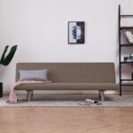 Sofa Bed Taupe Polyester