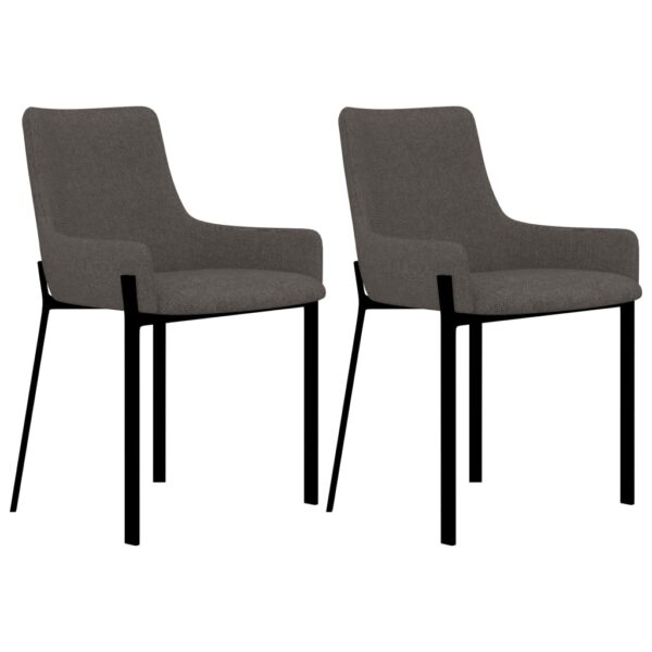 Dining Chairs 2 pcs Taupe Fabric