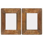 Photo Frames 2 pcs 23x28 cm Solid Reclaimed Wood and Glass