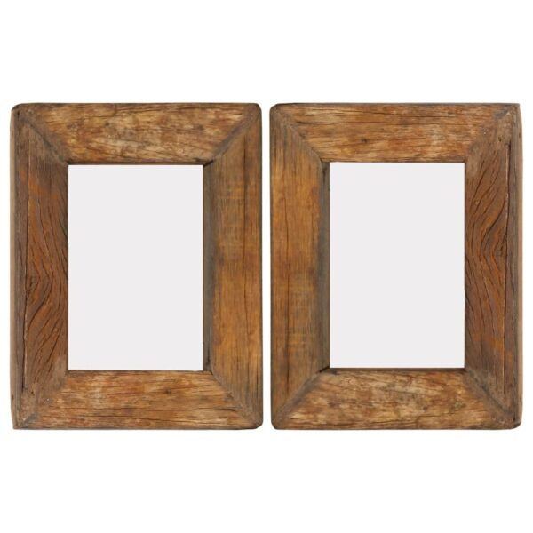 Photo Frames 2 pcs 23x28 cm Solid Reclaimed Wood and Glass