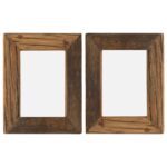 Photo Frames 2 pcs 25x30 cm Solid Reclaimed Wood and Glass