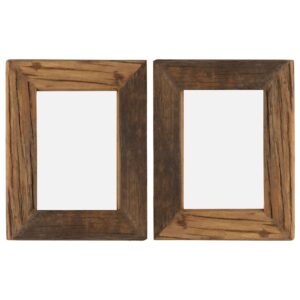 Photo Frames 2 pcs 25x30 cm Solid Reclaimed Wood and Glass