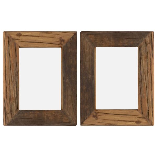 Photo Frames 2 pcs 25x30 cm Solid Reclaimed Wood and Glass