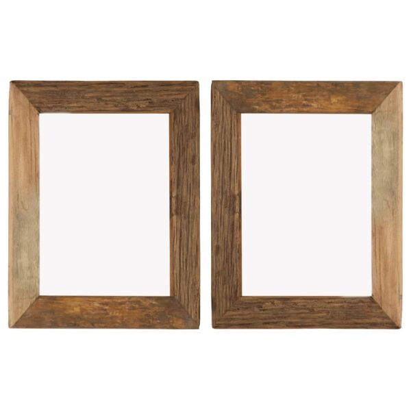 Photo Frames 2 pcs 34x40 cm Solid Reclaimed Wood and Glass