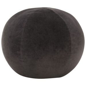 Pouffe Cotton Velvet 50x35 cm Anthracite