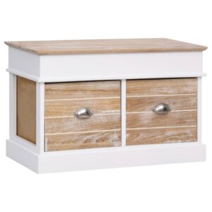 Elegant Wooden Hall Bench Entryway Storage Seating Organizer White Finish