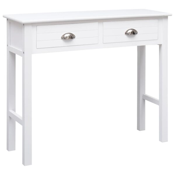 Console Table White 90x30x77 cm Wood