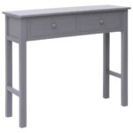 Console Table Grey 90x30x77 cm Wood