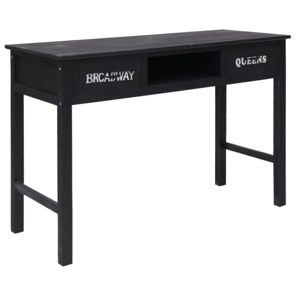 Elegant Black Wood Console Table with Drawers Storage Chic Hallway Desk Decor