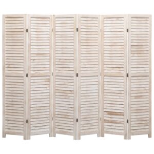 Elegant Wooden Room Divider Freestanding Partition Privacy Screen Panel Natural